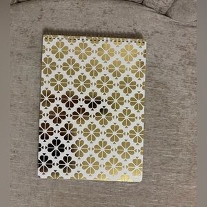 Kate Spade New York Large Gold Spade Flower Top Spiral Notebook